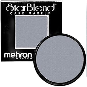 Mehron Makeup StarBlend Cake Makeup | Wet/Dry Pressed Powder | Powder Foundation | Monster Grey Face Paint & Body Paint 2 oz (56g)