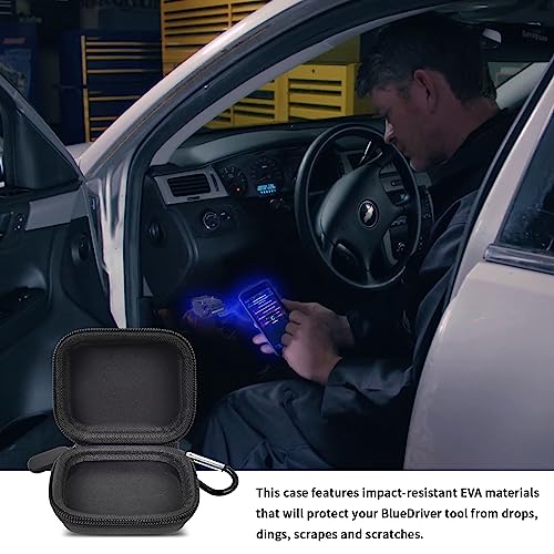 Image of Car and Auto Mini Carry Case Compatible with BlueDriver Bluetooth Pro /Pro Next Gen OBDII OBD2 Scan Tool Monitor for iPhone & Android (Inner Black) -Bag Only