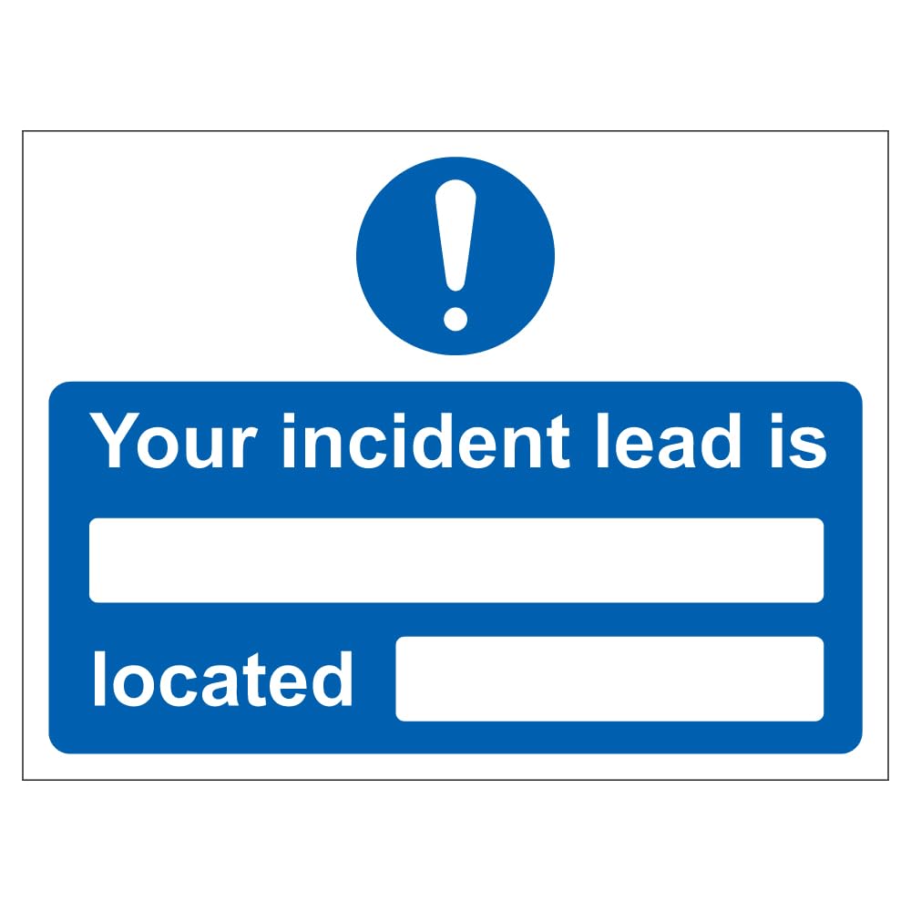V Safety Your Incident Lead Is Located 200 x 150 mm - 1mm Rigid Plastic Safety Sign