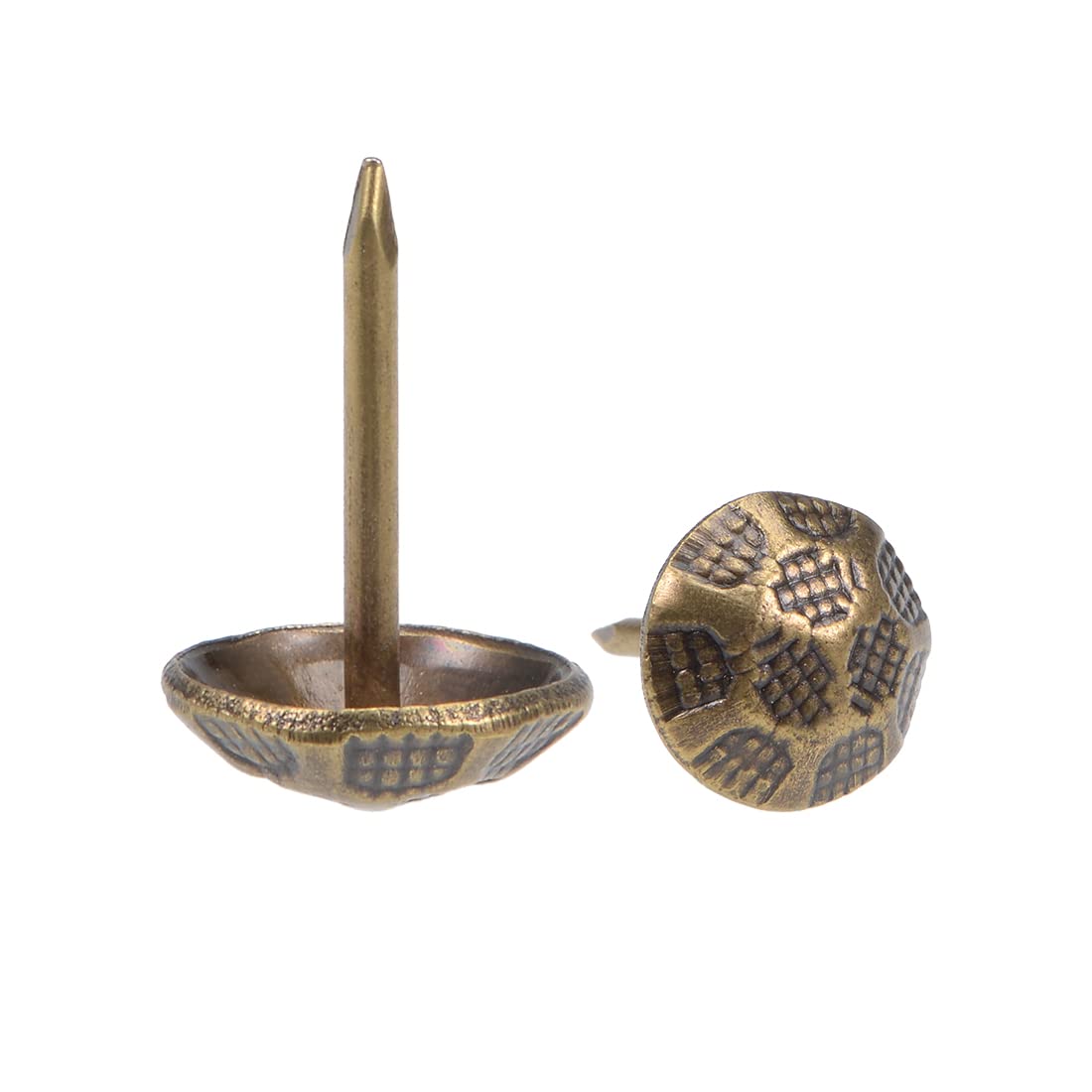150 Tachuelas Decorativas Para Tapicería | Diámetro 7 Mm, Tono Bronce | Ideales Para Muebles Y Manualidades