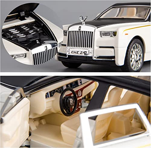 Image of DEOXY 1:32 Scale Die-Cast Rolls Royce Phantom Metal Pullback Car Toy with 6 Openable Doors, Lights, and Sounds for Boys Gift (Multicolor)