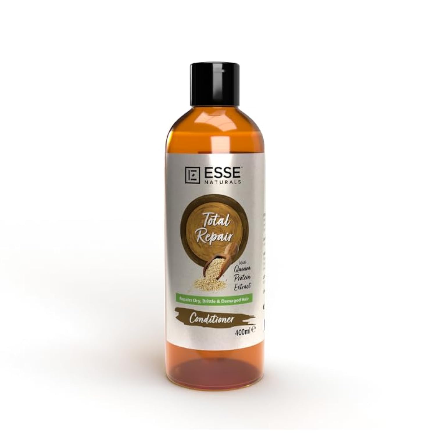 Esse Naturals Total Repair With Quinoa Conditioner | For Dry, Btille And Damaged Hair | Helps Repair & Revive Damaged Hair | Benefits Of Glycerin, Shea Butter & Argan Oil | 400Ml