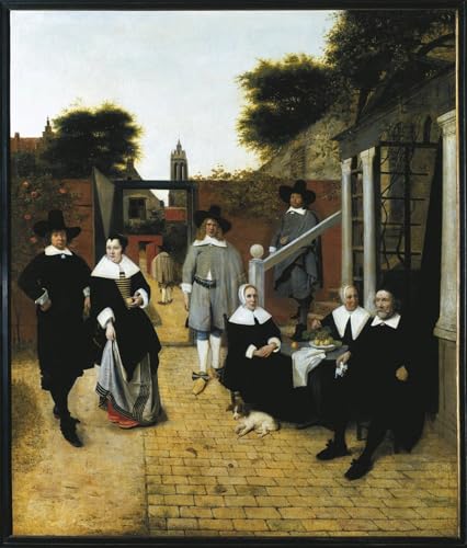 Peinture huile imprimée famille bourgeoise pour créer une ambiance chaleureuse au salon