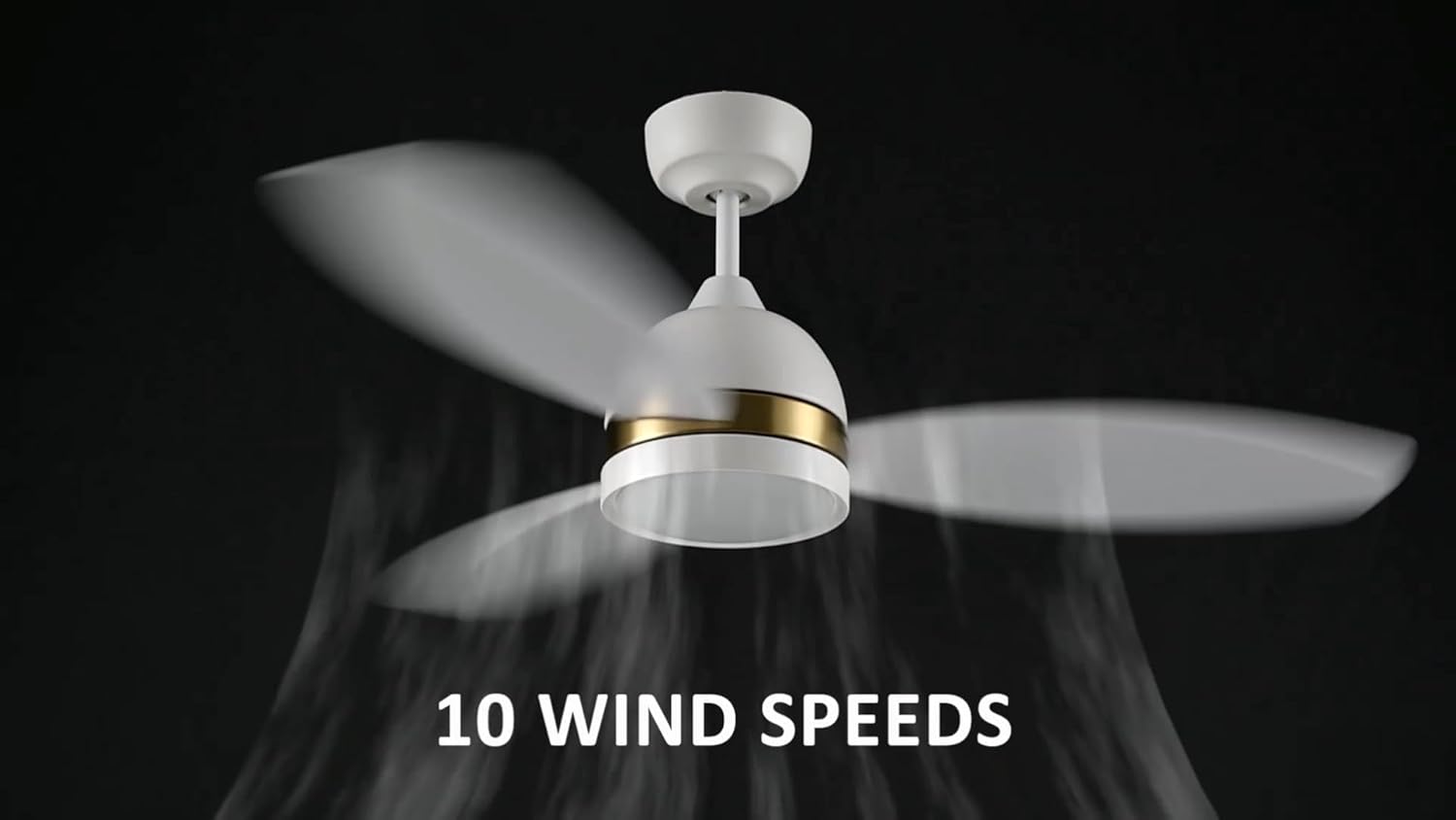 Carro 48" Low Profile Ceiling Fan with Dimmable LED Light, Modern Ceiling Fan with reversible DC motor, Controlled by APP, Remote, Google Home, Alexa and Siri Shortcut, White Gold