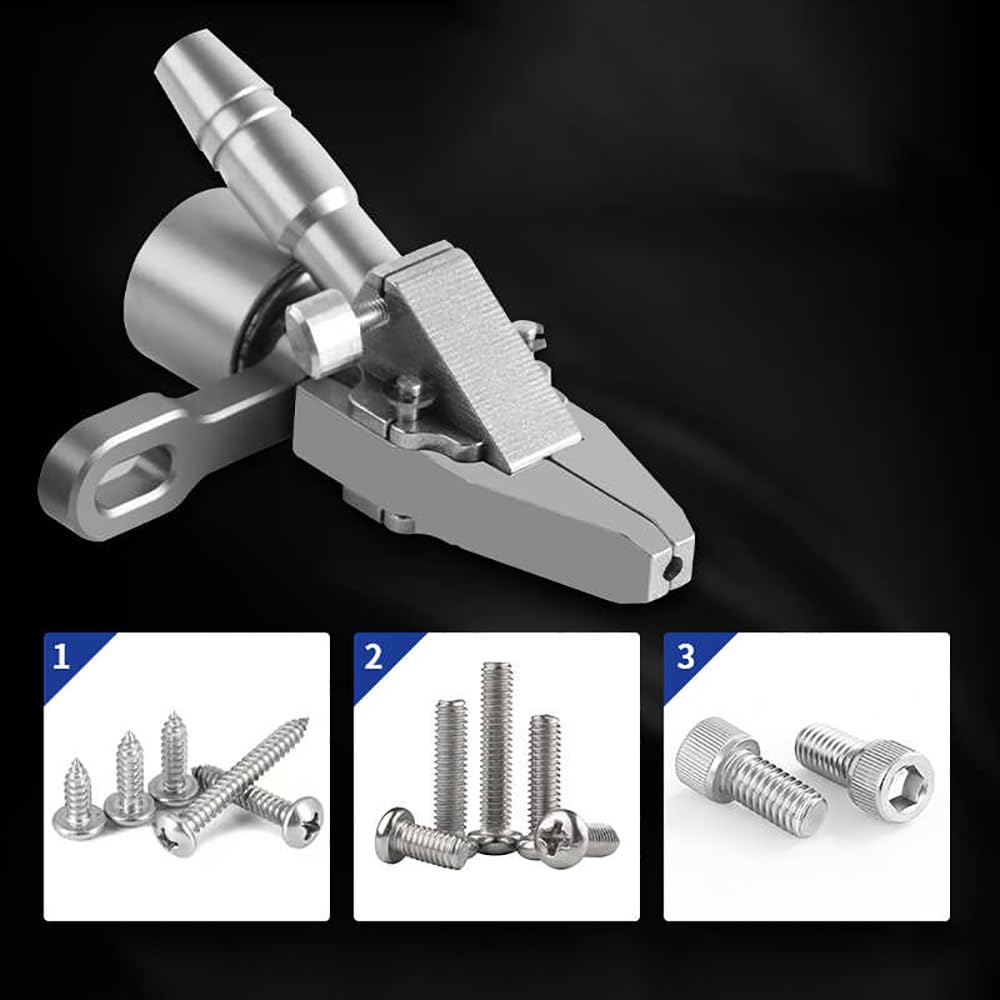 Abrazadera Neumática para Máquina de Tornillo de Acero Inoxidable, Abrazadera Automática para Máquina de Tornillo con Mandril de Mano(2.0mm)