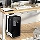 PC Halterung Unter Schreibtisch, Computer Aufhängung Halter für Untertisch, Vollständiges Stahlmaterial, bis zu 35 kg, 360° Drehbar, Höhe Verstellbar 50-530 mm für den meisten Hosts (Weiß 360°)