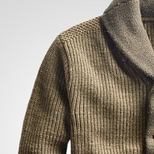 Men's Lapel Button Up Knitted Sweater Stylish Casual Cardigan Sweater Soft Thick Regular Fit Fall Winter Sweaters4
