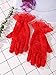 SATINIOR Ladies Lace Gloves for Women Tea Party Elegant Short Courtesy Gloves for Wedding Dinner Opera Parties(Red,1 Pcs)