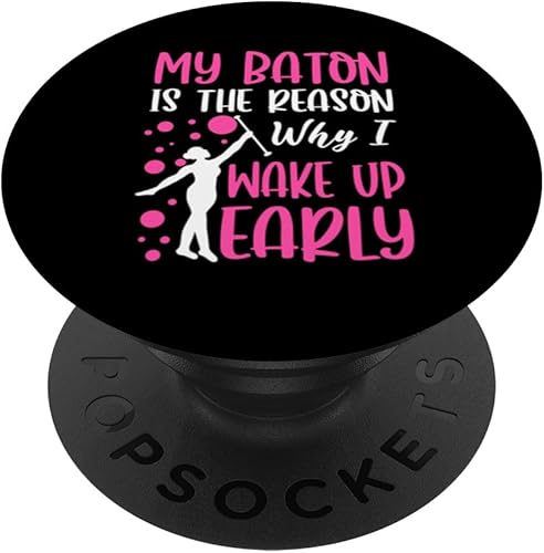 Porrista Majorette Gymnastic Baton Twirlers PopSockets Standard PopGrip