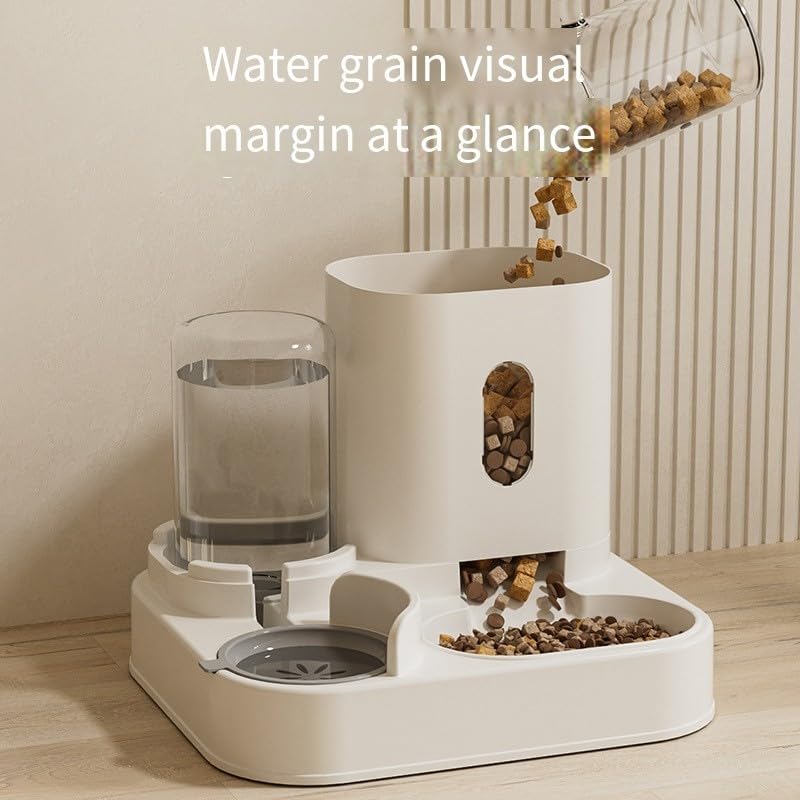 Distributore automatico con fontana d'acqua per cani gatti (cenere)