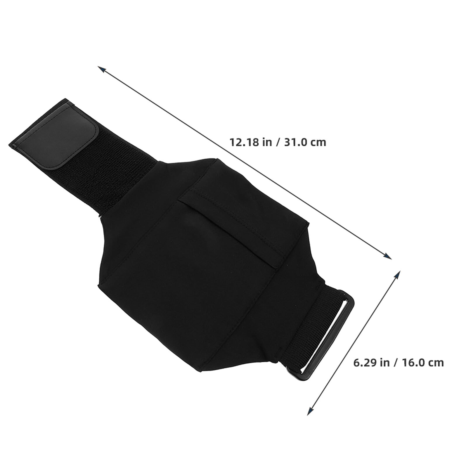 WOONEKY Lot de 3 Sangles Élastiques de Cuisse Noires pour Téléphone Portable Pochette Étanche pour Course à Pied Paquet Banane de Sport Léger et Ajustable Fitness et Running