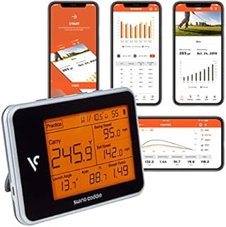 Voice Caddie Golf Swing Caddie SC300 Portable Launch Monitor , Black