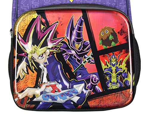 Bioworld Yu-Gi-Oh! 16" Molded Backpack Battle Ready Yugi Dark Magician Black Luster Soldier Character Travel Backpack3