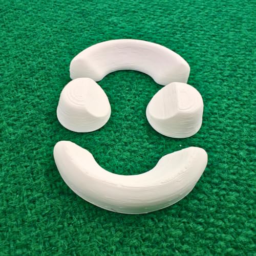 Precision Forge 3D Lawn Bowls Wedges Set of 4 – Anti-Slip Bowls Chocks – Multi-Colour Options – Durable Grip for Indoor & Outdoor Use (White)