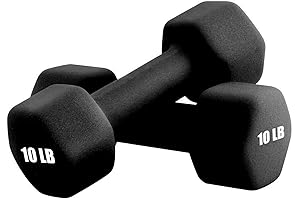 Portzon 10 lb Free Weights Dumbbells Compatible with Set of 2 Neoprene Dumbbells