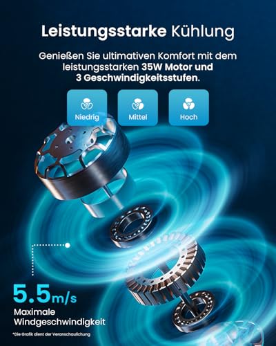 Pro Breeze Turmventilator mit Fernbedienung, 76cm Höhe - Ventilator 65° Oszillation, Timer, 3 Geschwindigkeiten – Leistungsstarker & energieeffizienter Ventilator leise für Schlafzimmer und Büro 3