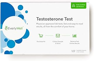 Everlywell at Home - Testosterone Test - at Home - Free Testosterone Hormone Levels CLIA-Certified Adult Test - Accurate Saliva Analysis - Results Within Days - Not Available in NY, NJ, RI