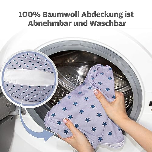 Chilling Home 2 in 1 Stillkissen XXL Schwangerschaftskissen Seitenschläferkissen für Baby,Pregnancy Pillow mit Innenkissen and Baumwoll Stillkissenbezug,Kissen Schwangerschaft Stillkissen(Blau)