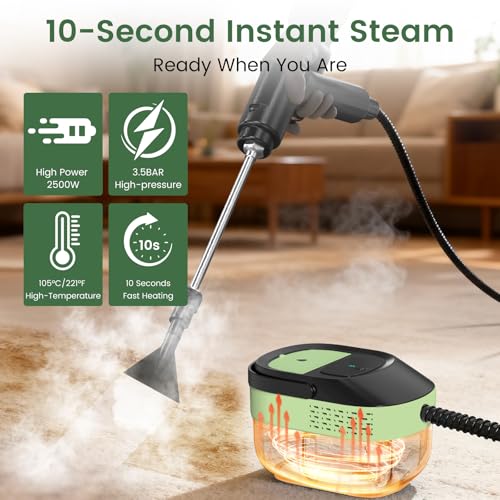 Image of Granarbol Steam Cleaner, 2500W 1.6L Handheld Steamer for Home Car Cleaning