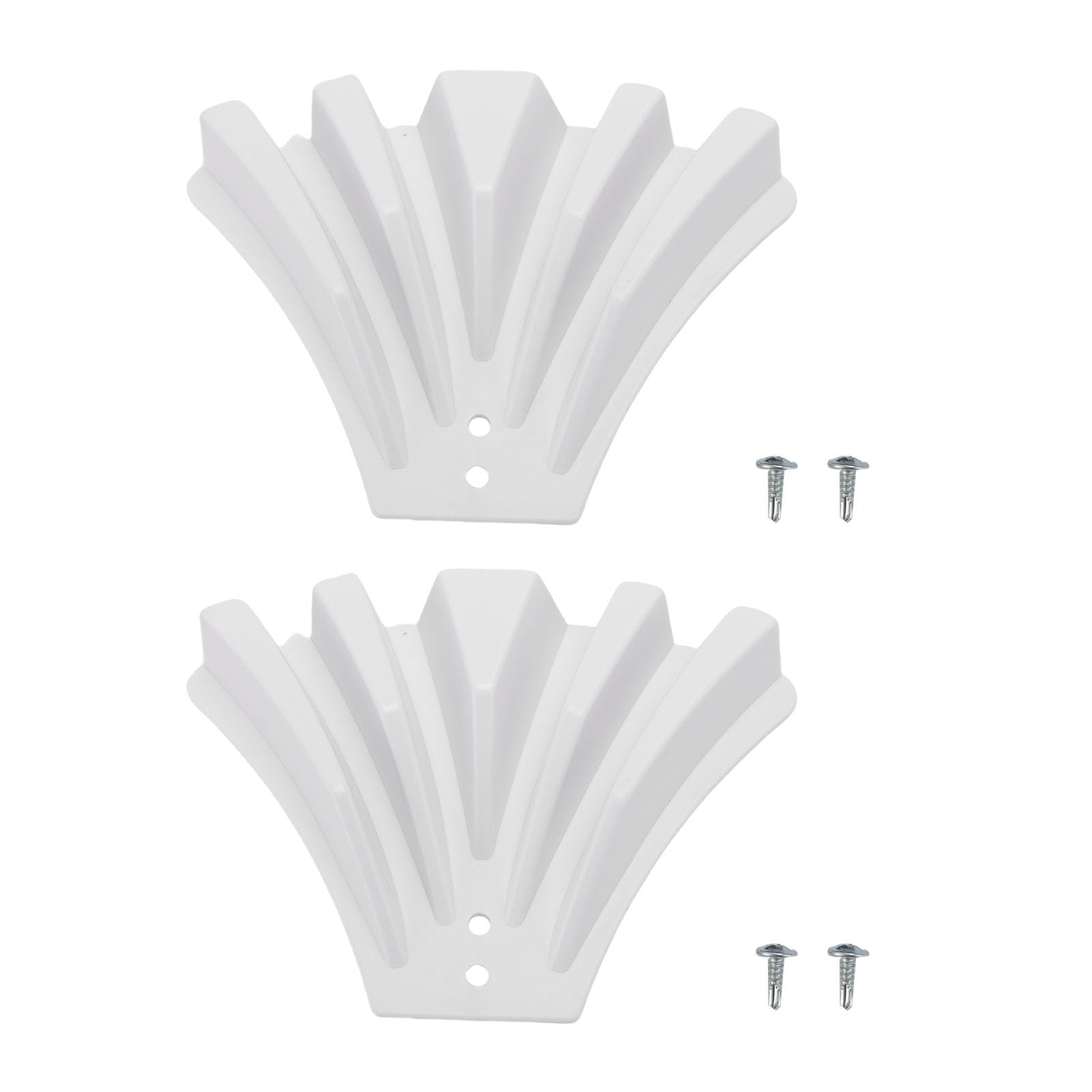 2pcs Gutter Downspout Diverter, Plastic Efficient Drainage Downspout Splash Block Gutter Extender for Outdoor Rain (White)