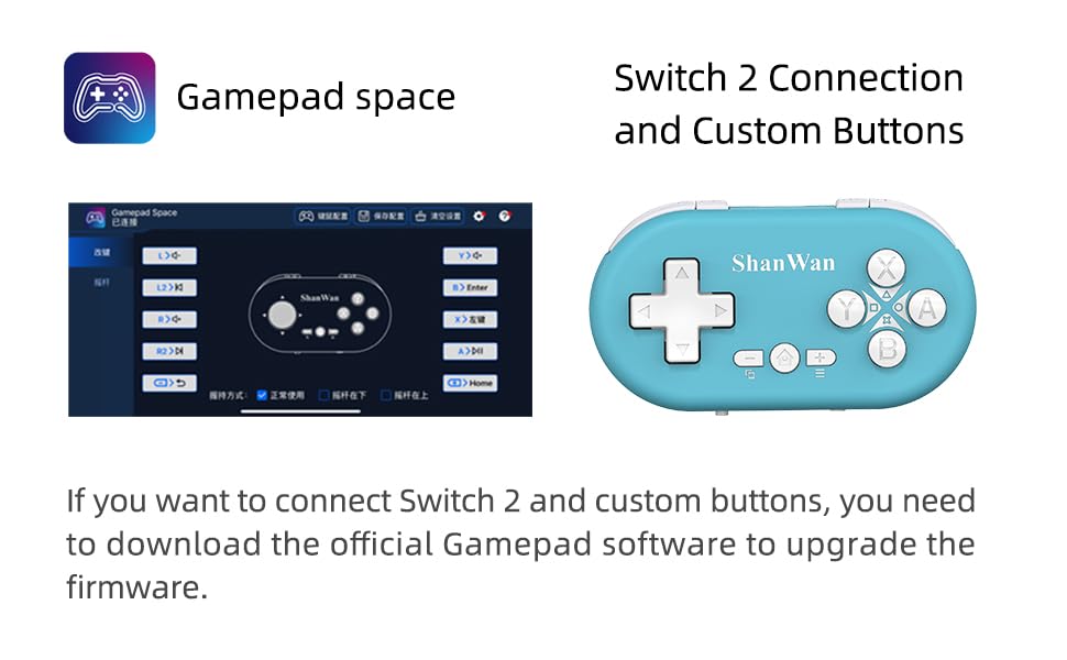 ShanWan Mini Bluetooth Gamepad Compatibility Switch