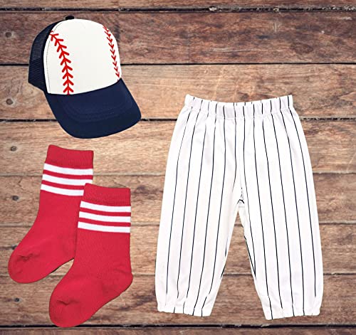 Personalized Half Birthday Boy Girl Half Way to First® 6 Month Baseball 1/2 Halfway Outfit Set4