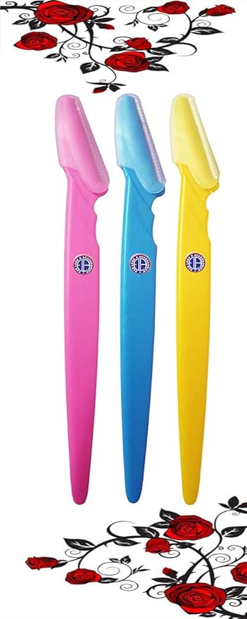 Stainless Steel Eye Brow Razor for Women, 14.5cm (Multicolour) – Pack of 3 at Rs. 57