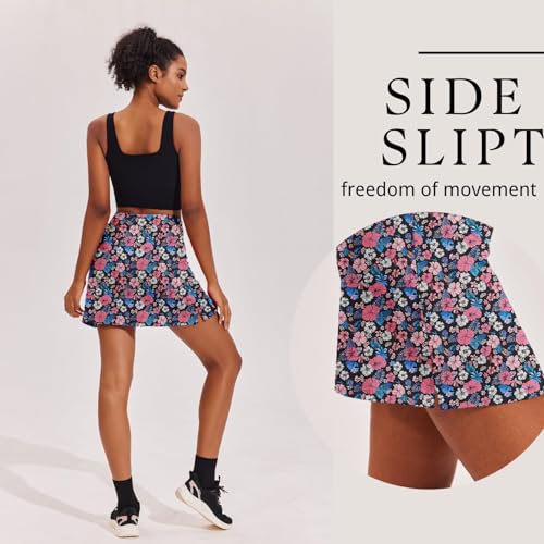 Image of Ekouaer 16 inch Golf Skorts for Woman with Inner Pockets Silicone Grippers Tennis Skirt Quick Dry Athletic Pickleball Skort