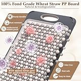 GUANCI Cutting Board for Kitchen Double Sided 304 Stainless Steel Chopping Board Food-Grade Stainless Steel and Wheat Straw PP Large Size 16”×11” Easy to Clean - Image 4