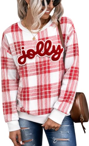 Jolly Red Plaid Sweatshirt, alternative view 1