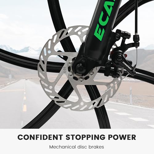 Image of Ecarpat 24 /26 Inch Mountain Bike, Full Suspension Mens Women Mountain Bike with 21 Speeds High-Carbon Steel Frame and Disc Brakes, Adult Sport Bicycle for Trail Snow Commuter City Road