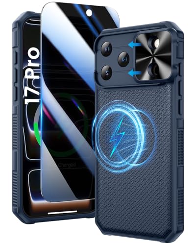 Étui iPhone 17 Pro anti-espion Doeshine antichoc avec cache caméra