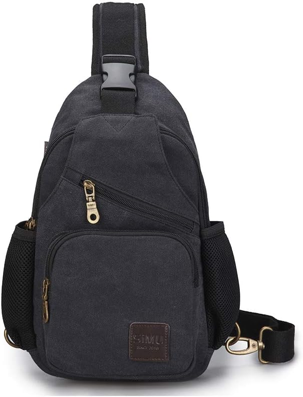 Sling Bag Pack Canvas Shoulder Sling Backpack Small Crossbody Chest Bag for ipad mini