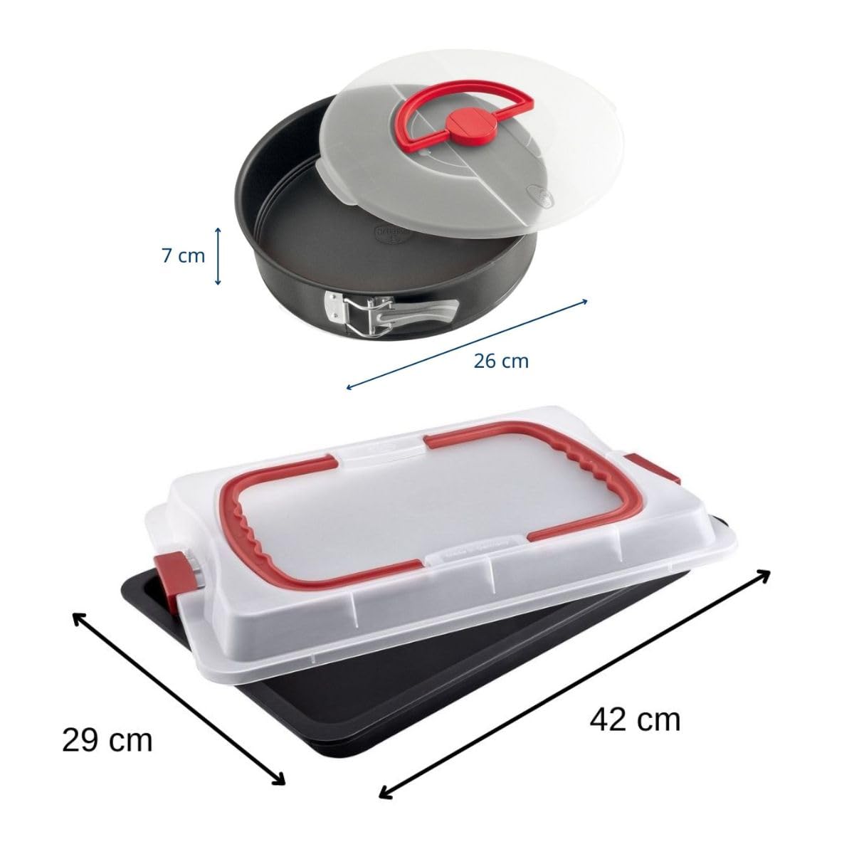 Teglia con coperchio e tortiera a cerniera - DR oeTKER - Bake and Go - 42 x 29 cm