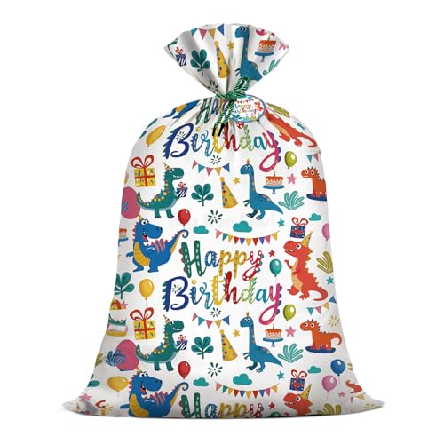 Extra Large Dinosaur Plastic Gift Bag Boys 56x36 Inch Dino Happy Birthday...
