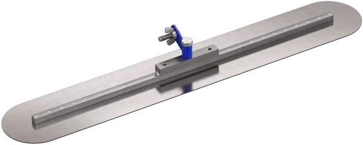 Bon Tool 82-502 36-Inch by 5-Inch Round End Spring Steel Fresno Trowel with Swivel All-Angle Bracket