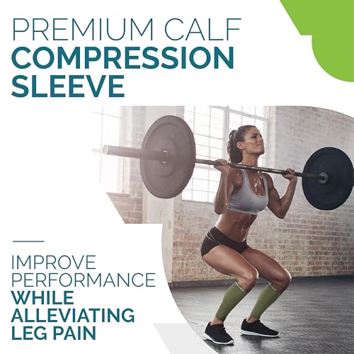 Run Forever Calf Compression Sleeves for Men and Women - Leg Compression Sleeve - Footless Compression Socks for runners