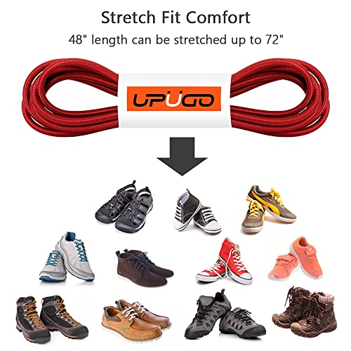 Image of UpUGo Elastic Shoe Laces, No Tie Shoe Laces Tieless for Kids, Adults, Elderly, One Size Fit All