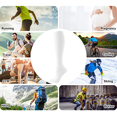 HYCOPROT 3 Paar Kompressionsstrümpfe für Damen und Herren, Kompressionssocken Stützstrümpfe 15-20 mmHg laufstrümpfe kompression für Fitness, Flug, Sport, Laufen, Radsport, Reise
