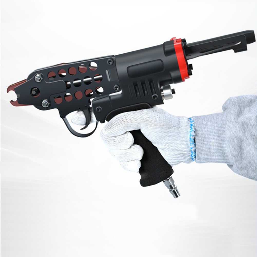Pistola neumática de anillo de cerdo, grapadora de aire de corona de 24 mm para valla, colchón de resorte y asiento de coche, herramienta de cierre de 4.8-8.0 mm