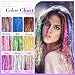 Hair Tinsel Tape in Tinsel Hair Extensions 12 Pcs Sparkly Heat Resistant Glitter Fairy hair Accessories 22 Inch Long Party Festival Colored Hair Extensions for Girls Women (Rainbow)
