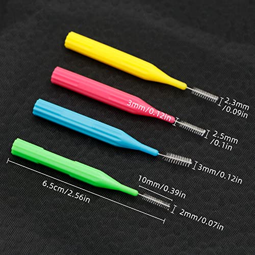 Image of RAZOKO Interdental Brush, Flossing Head,Easy Use Tooth Cleaning Tool (1Pack(2mm /2.3mm /2.5mm /3mm)-88pcs)