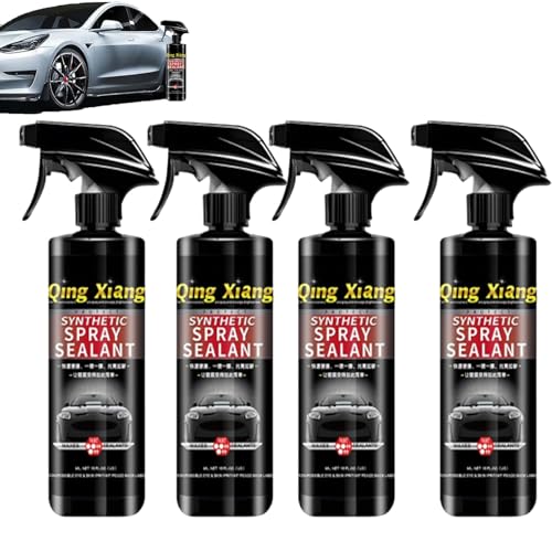 車用コーティング剤、Qing Xiang Synthetic Spray Sealant カーコーティング剤車 ガラスセラミック 車用ナノスプレーコーティング、カーワックス スプレー撥水防汚 クイックスプレー 耐高温 全車適用 500ml (500ml*4