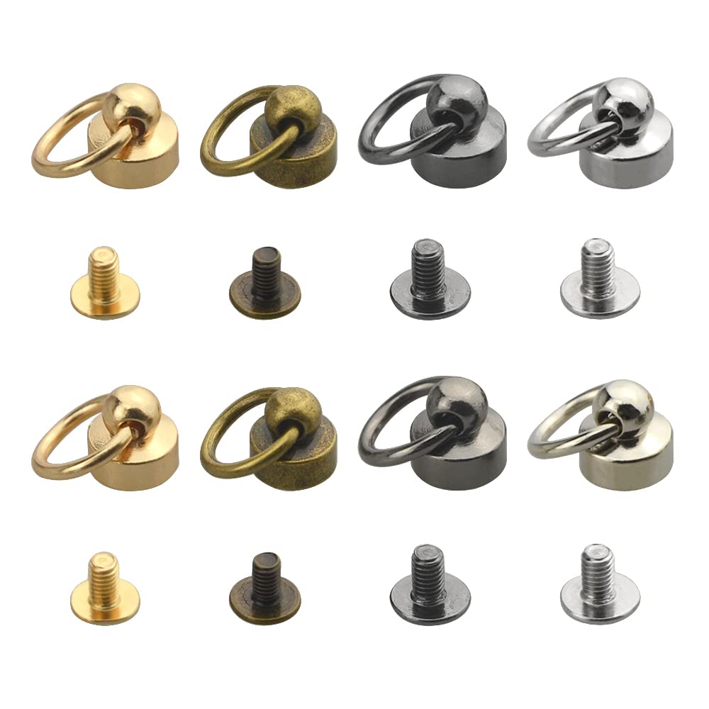 Pull Ring Rivets 24pcs Screwback Round Head Rivets With Pull Ring ...