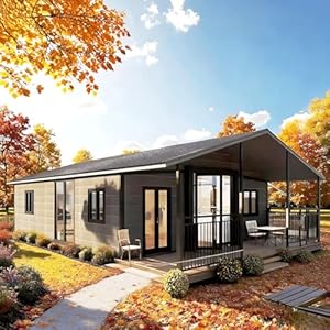 40ft Prefabricated Folding Tiny Home for Sale Mobile Modular Container House Expandable Cabin with 1-3 Bedrooms 1 Living Room 2 Bathrooms Kitchen Kit for Family Outdoor Living or Office Use