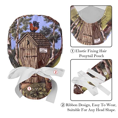 Casquettes de travail ajustables JDEZ en lot de 2 avec bandeau anti-sueur