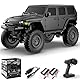 RACENT 1:24 4WD Off-Road RC Auto mit Metallkarosserie und hochwertigem Motor (Schwarz)