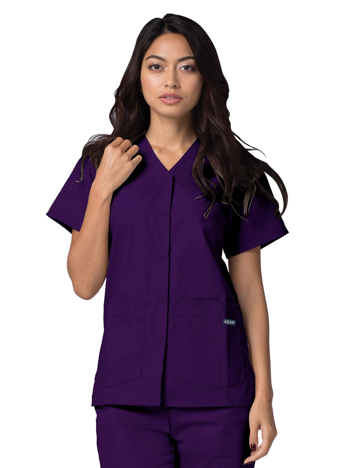 Adar Uniforms Damska koszula medyczna 604prpm fioletowa, M UK