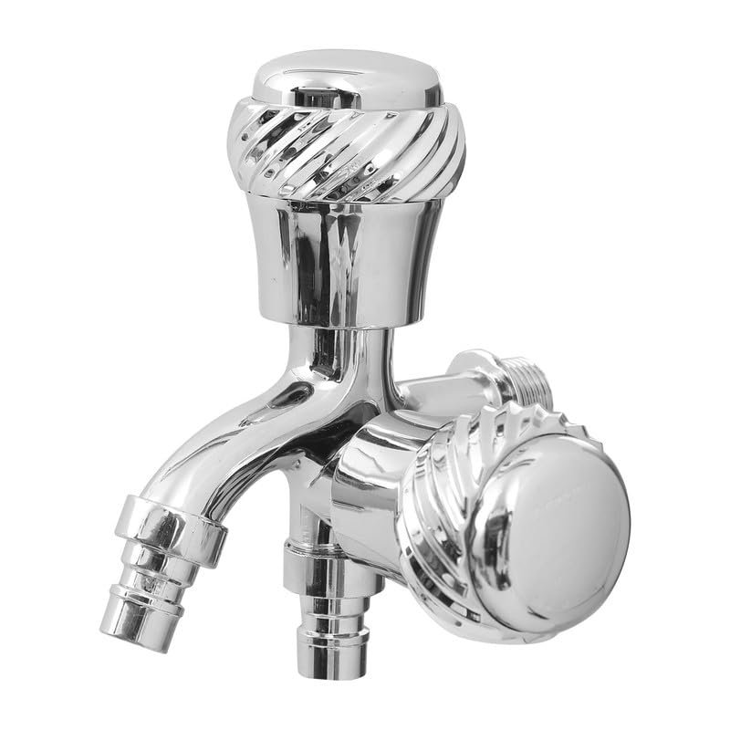 HANBAAZ 2 Way 2 in 1 Bib Cock Taps Compatible for Washing Machine, Bathroom, Toilet Hose with Teflon Tape and Wall Flange (B0D9DHBKHZ) Amazon Price History, Amazon Price Tracker