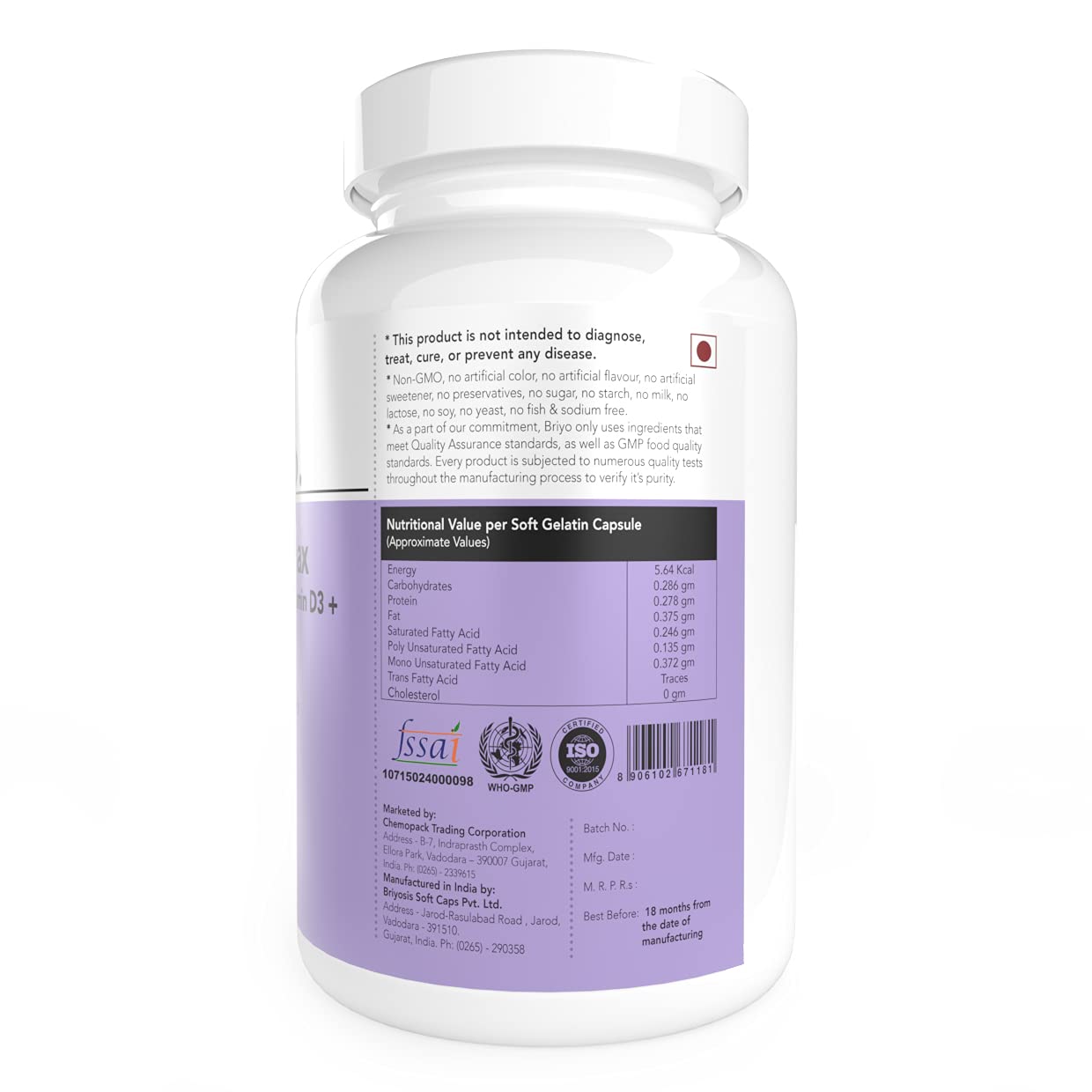 Orthomax - Vitamin D3 & K2-M7 + Calcium Dietary Supplement for Bone Health, Stronger Bones, Teeth, Muscles & Immunity Calcium Supplement Absorption — Amazon image 3
